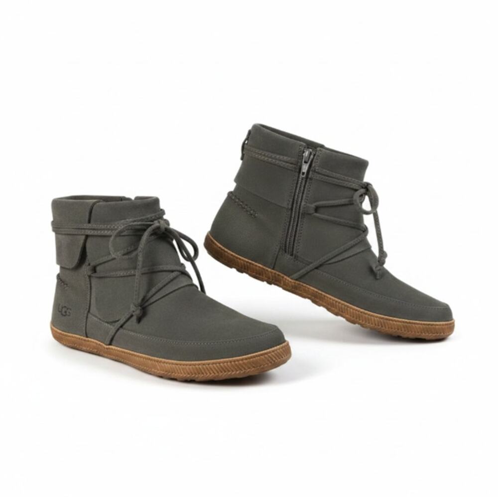 UGG Reid Ankle Suede Bootie W's 7.5 Gray Everyday Comfort Versatile Cottage NWOB